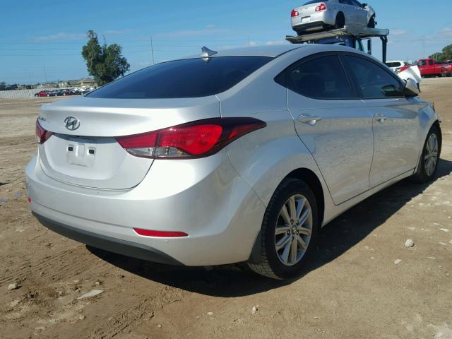 5NPDH4AE5FH630135 - 2015 HYUNDAI ELANTRA SE SILVER photo 4