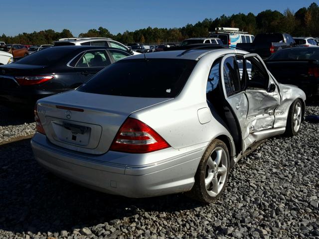 WDBRF52H26E019987 - 2006 MERCEDES-BENZ C GENERATI SILVER photo 4