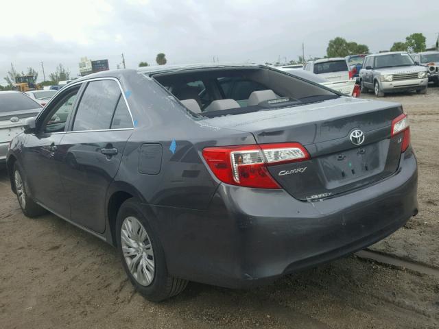 4T4BF1FK7CR173454 - 2012 TOYOTA CAMRY BASE GRAY photo 3