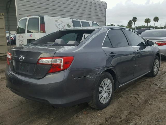 4T4BF1FK7CR173454 - 2012 TOYOTA CAMRY BASE GRAY photo 4