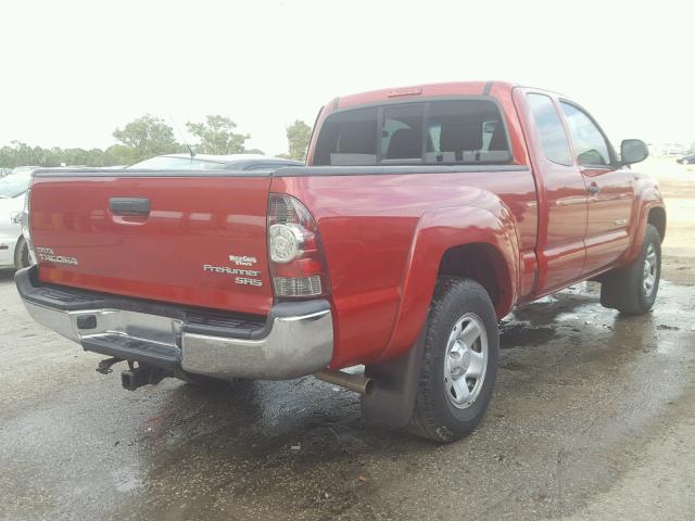 5TFTX4GN8CX011695 - 2012 TOYOTA TACOMA PRE RED photo 4