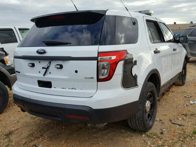 1FM5K8AR1EGB85505 - 2014 FORD EXPLORER P WHITE photo 4