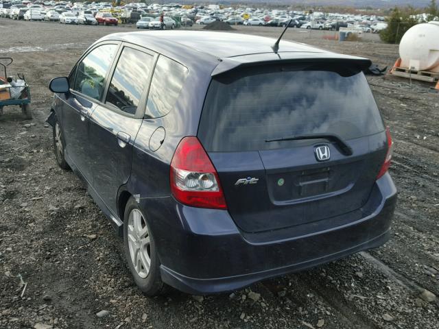 JHMGD38698S061603 - 2008 HONDA FIT SPORT BLUE photo 3