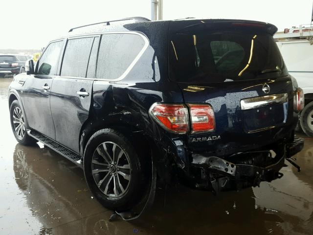 JN8AY2ND9H9001857 - 2017 NISSAN ARMADA SV BLUE photo 3