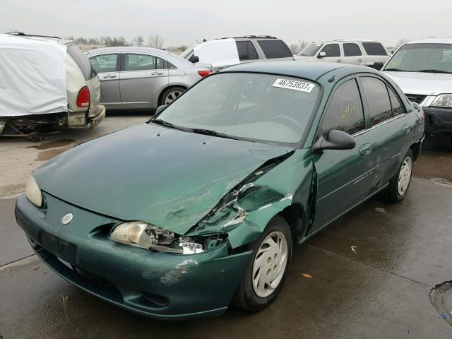 1MEFM13P4XW615735 - 1999 MERCURY TRACER LS GREEN photo 2