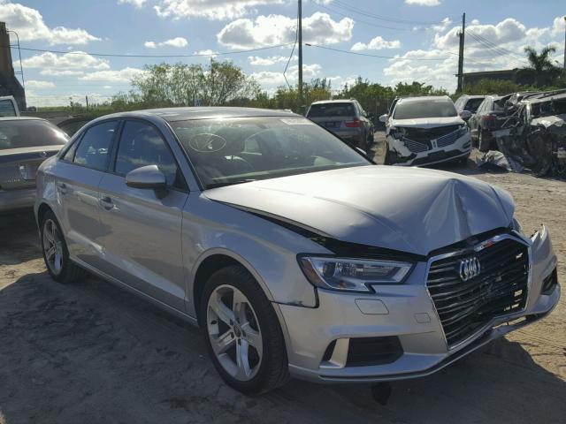 WAUAUGFF1H1048252 - 2017 AUDI A3 PREMIUM SILVER photo 1