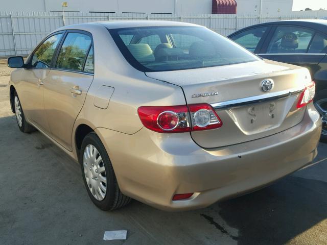 5YFBU4EE8DP173527 - 2013 TOYOTA COROLLA BA GOLD photo 3