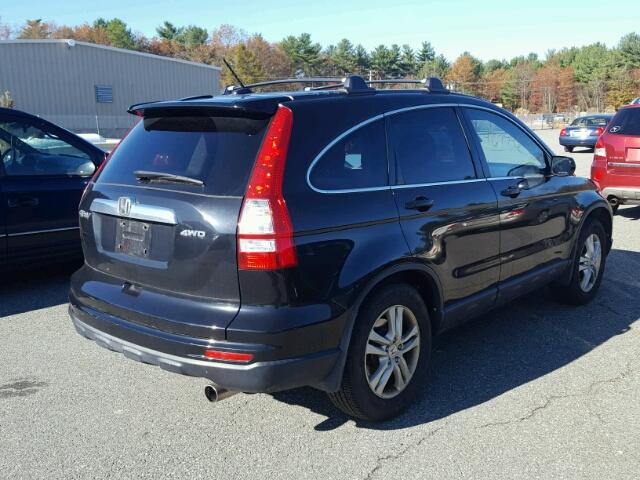 JHLRE4H76AC008673 - 2010 HONDA CR-V EXL BLACK photo 4