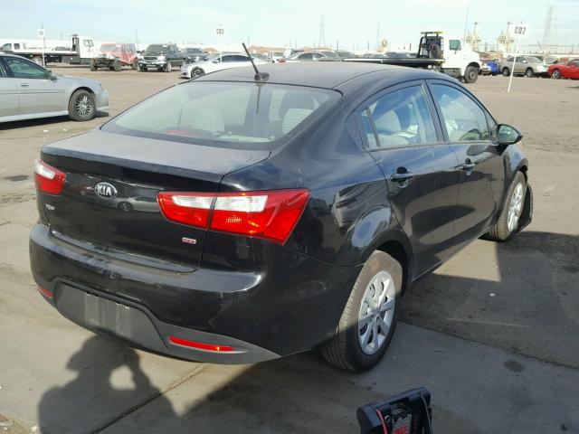 KNADM4A32E6373760 - 2014 KIA RIO LX Սև լուսանկար 4