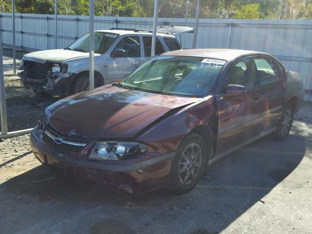 2G1WF52E639286129 - 2003 CHEVROLET IMPALA MAROON photo 2