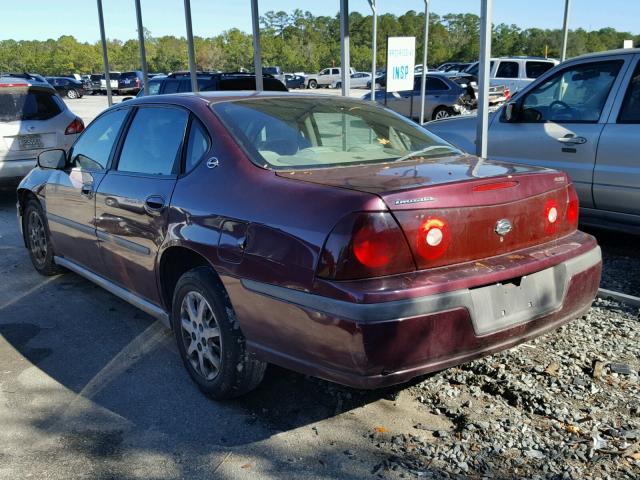 2G1WF52E639286129 - 2003 CHEVROLET IMPALA MAROON photo 3