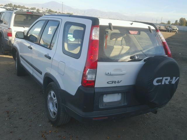 JHLRD68546C008031 - 2006 HONDA CR-V LX WHITE photo 3