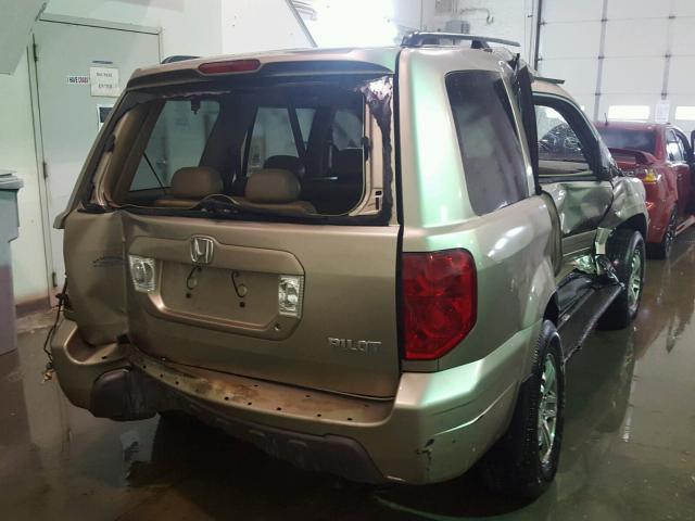 2HKYF184X4H556646 - 2004 HONDA PILOT EX TAN photo 4