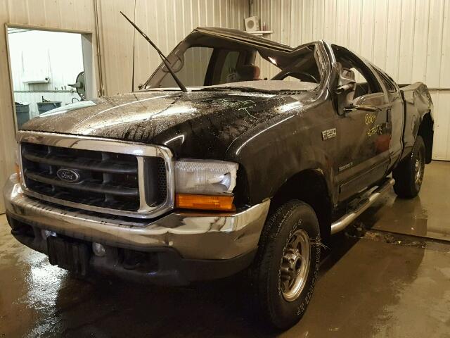 1FTNX21F51EB09218 - 2001 FORD F250 BLACK photo 2