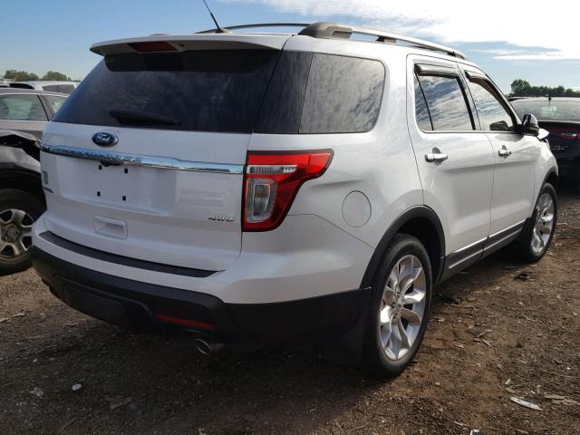 1FMHK8F8XCGA55507 - 2012 FORD EXPLORER L WHITE photo 4