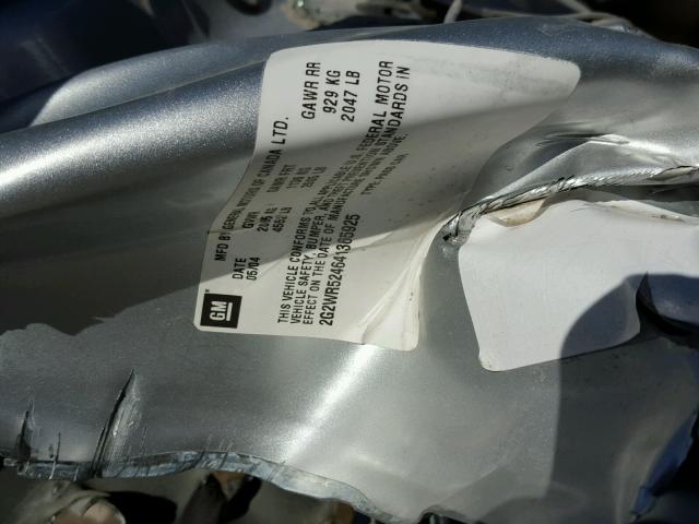 2G2WR524641365925 - 2004 PONTIAC GRAND PRIX SILVER photo 10