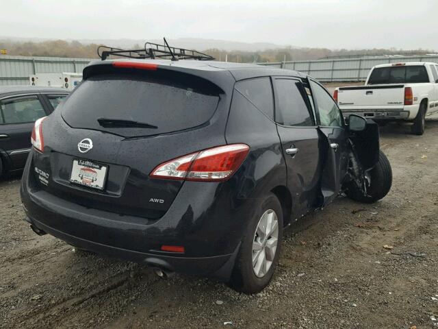 JN8AZ1MW2EW513547 - 2014 NISSAN MURANO S BLACK photo 4