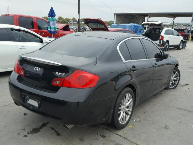 JNKBV61E97M721247 - 2007 INFINITI G35 BLACK photo 4