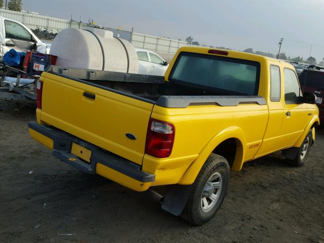 1FTYR14U81PA59172 - 2001 FORD RANGER SUP YELLOW photo 4