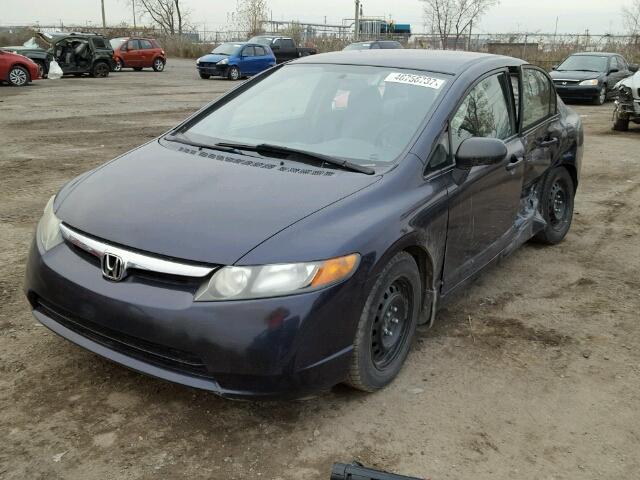 2HGFA16307H034302 - 2007 HONDA CIVIC DX BLUE photo 2