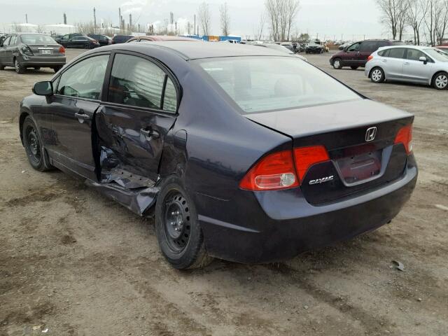 2HGFA16307H034302 - 2007 HONDA CIVIC DX BLUE photo 3