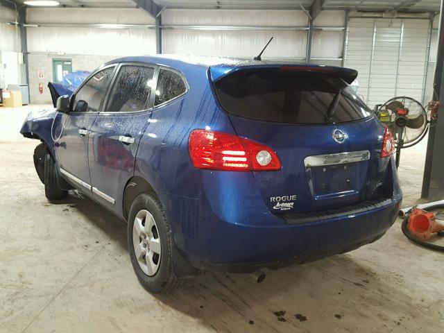 JN8AS5MVXBW272772 - 2011 NISSAN ROGUE S BLUE photo 3