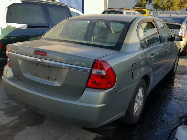 1G1ZT528X5F229443 - 2005 CHEVROLET MALIBU LS 绿色 照片 4