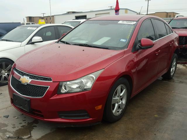 1G1PF5S92B7190425 - 2011 CHEVROLET CRUZE LT RED photo 2