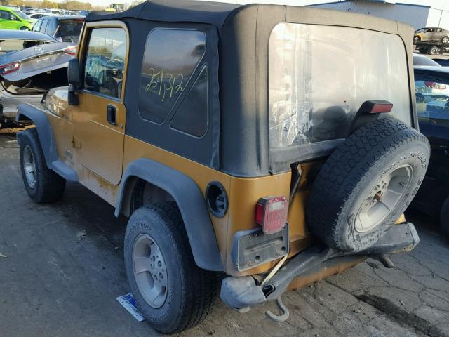 1J4FA49S63P339161 - 2003 JEEP WRANGLER / GOLD photo 3