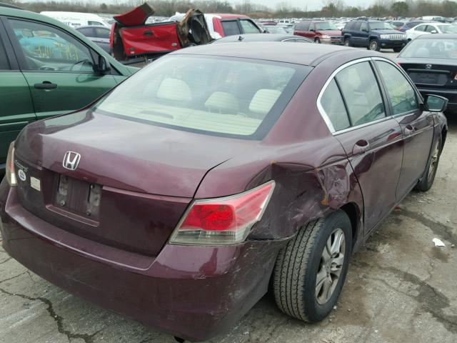 1HGCP26499A031125 - 2009 HONDA ACCORD LXP MAROON photo 4