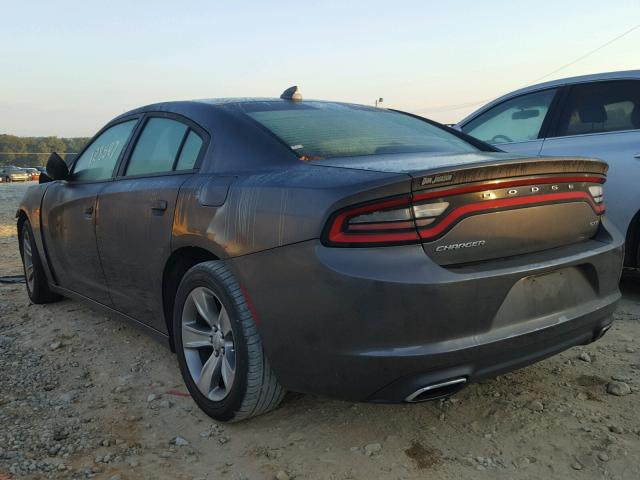 2C3CDXHG0FH815013 - 2015 DODGE CHARGER SX GRAY photo 3