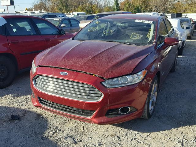 3FA6P0LU1DR380143 - 2013 FORD FUSION SE MAROON photo 2