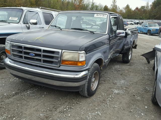 1FTEX15N2SKB12673 - 1995 FORD F150 BLUE photo 2