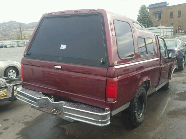 1FTEF15Y4TLA26614 - 1996 FORD F150 MAROON photo 4