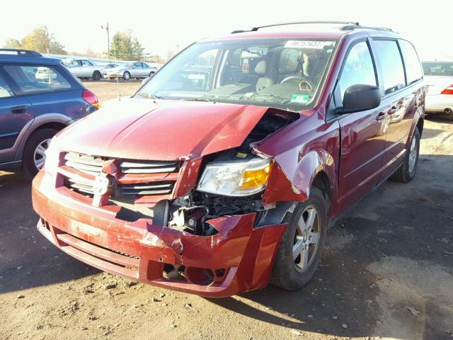 2D4RN3D13AR332201 - 2010 DODGE GRAND CARA RED photo 2