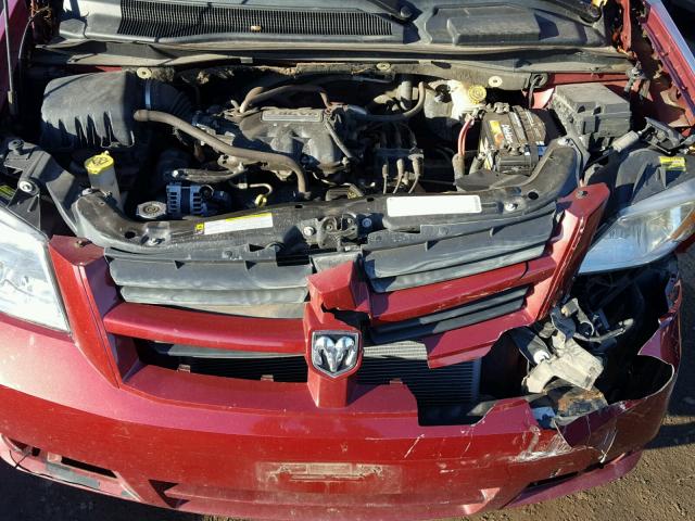 2D4RN3D13AR332201 - 2010 DODGE GRAND CARA RED photo 7