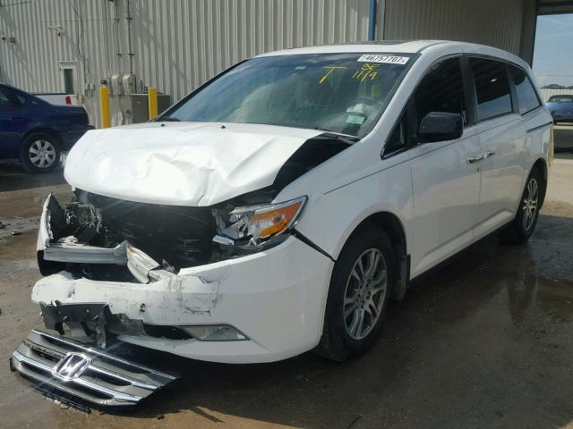 5FNRL5H62CB122207 - 2012 HONDA ODYSSEY EX WHITE photo 2