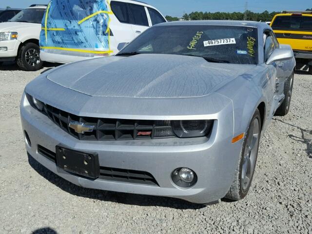 2G1FC1E39D9215083 - 2013 CHEVROLET CAMARO LT SILVER photo 2