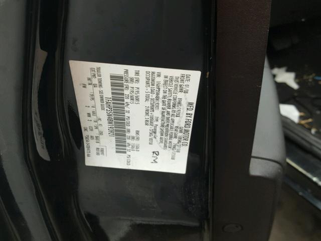 1FAHP35N48W193921 - 2008 FORD FOCUS SE BLACK photo 10