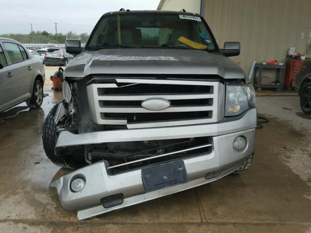 1FMFK19538LA26400 - 2008 FORD EXPEDITION SILVER photo 9