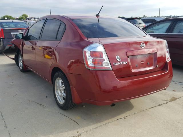 3N1AB61E98L617233 - 2008 NISSAN SENTRA 2.0 BURGUNDY photo 3