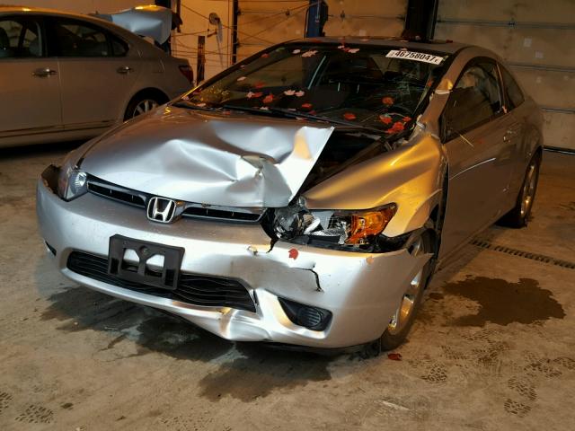 2HGFG12826H550840 - 2006 HONDA CIVIC EX ვერცხლისფერი ფოტო 2
