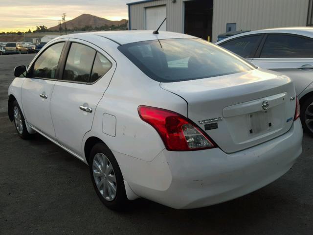 3N1CN7AP9CL895047 - 2012 NISSAN VERSA S WHITE photo 3