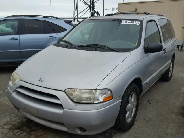 4N2ZN15T42D814694 - 2002 NISSAN QUEST GXE SILVER photo 2