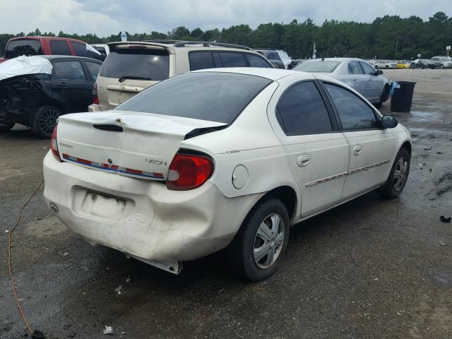 1B3ES26C72D579918 - 2002 DODGE NEON WHITE photo 4