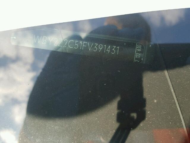 WBY2Z2C51FV391431 - 2015 BMW I8 BLACK photo 10