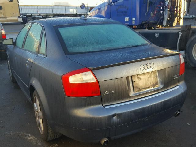 WAULC68E95A109417 - 2005 AUDI A4 1.8T QU GRAY photo 3