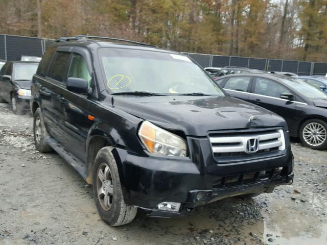 2HKYF18756H504533 - 2006 HONDA PILOT EX BLACK photo 1