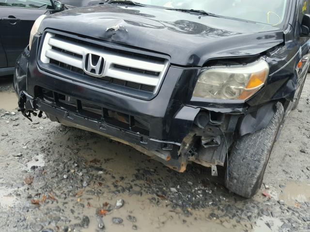 2HKYF18756H504533 - 2006 HONDA PILOT EX BLACK photo 9