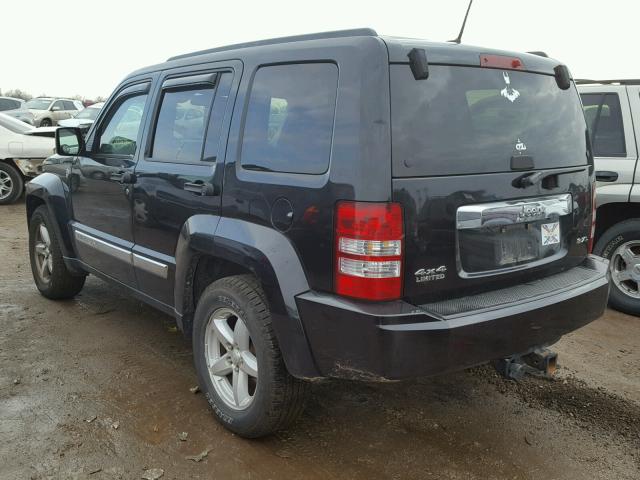 1J8GN58K88W217316 - 2008 JEEP LIBERTY LI BLACK photo 3